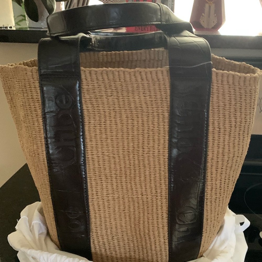 Brand new Chloe Large Basket Tote Bag in Leather